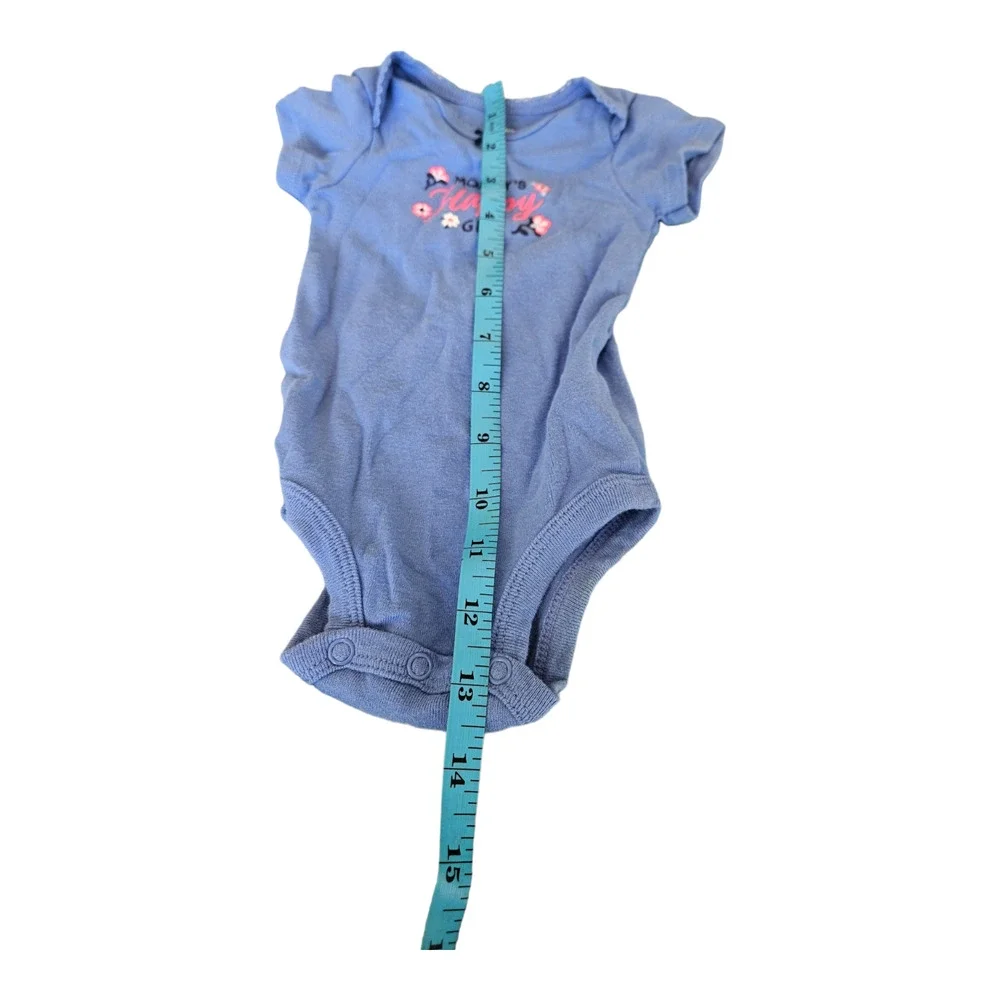 Carter's 3m Blue Short Sleeve Bodysuit